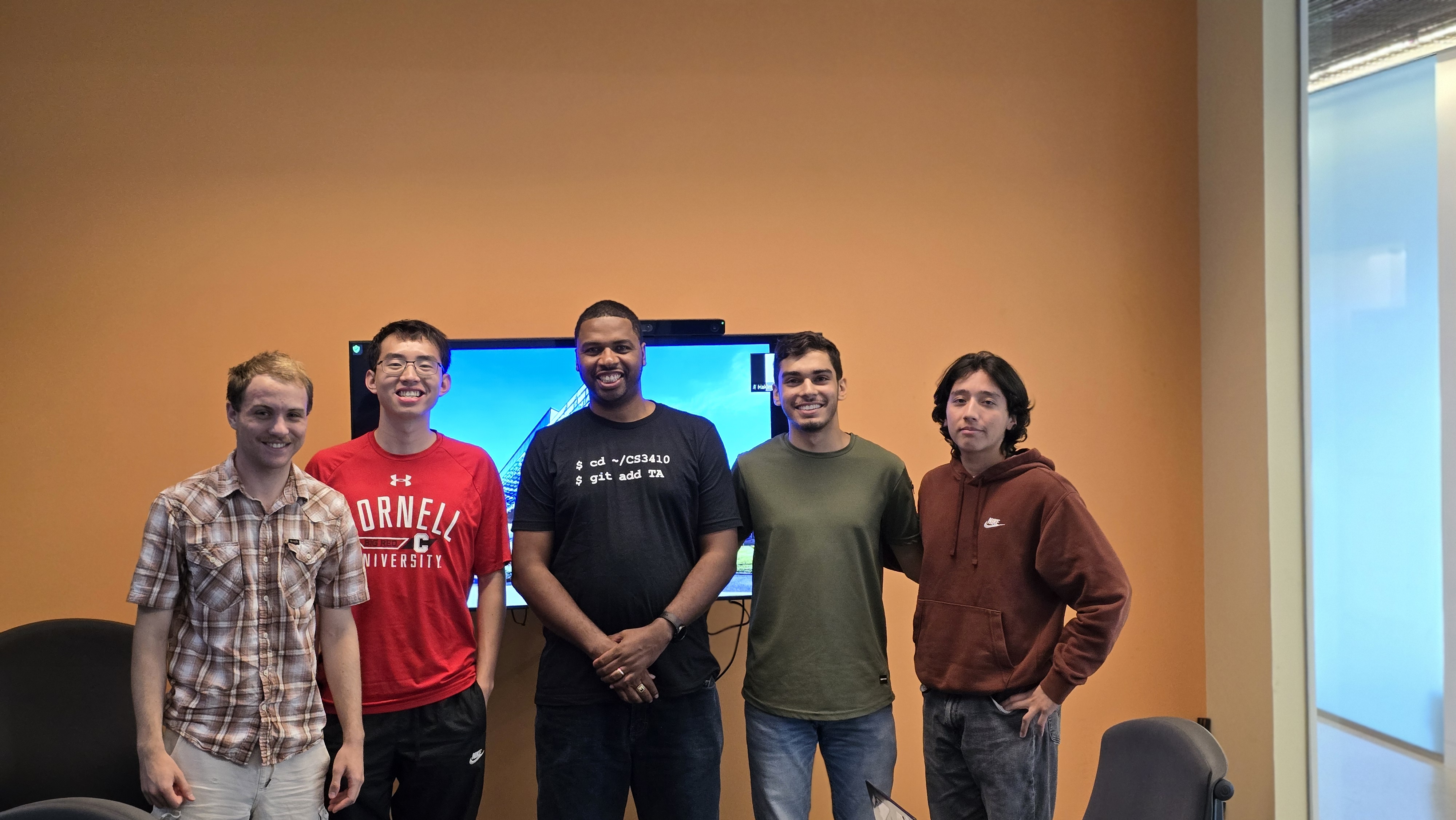 Mohammad Labadi with the TopoOpt research group